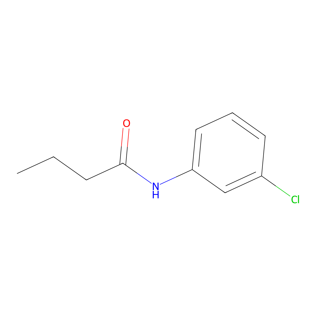 N-(3-chlorophenyl)butanamide molecular structure, CAS 6832-93-5