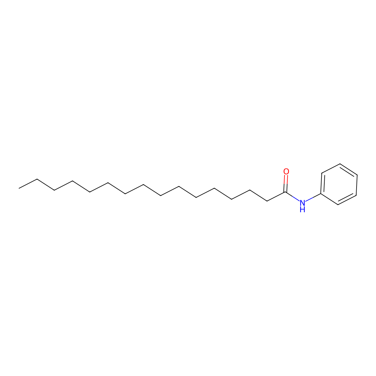 Hexadecanamide, N-phenyl- molecular structure, CAS 6832-98-0