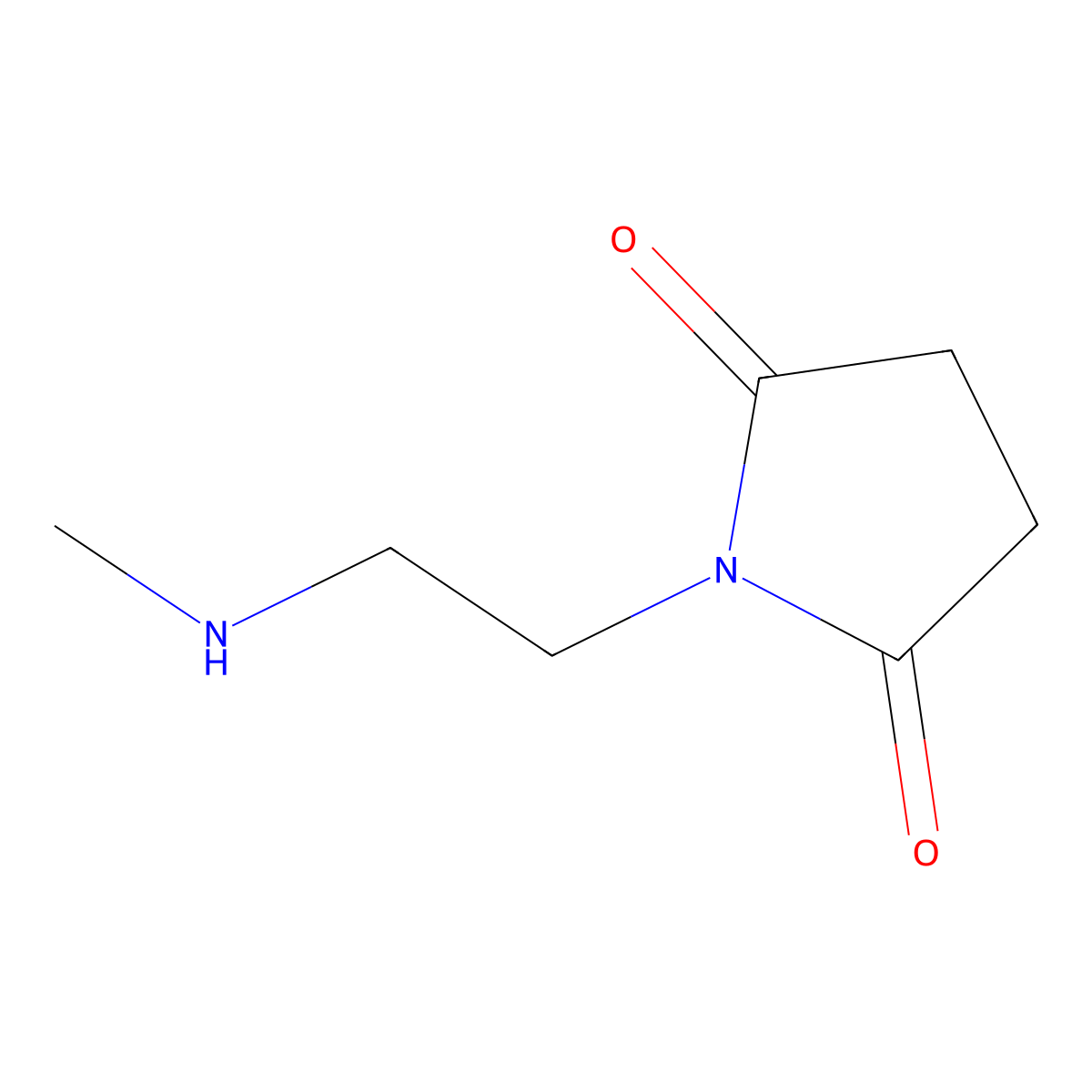 1-(2-(Methylamino)ethyl)pyrrolidine-2,5-dione molecular structure, CAS 683205-89-2