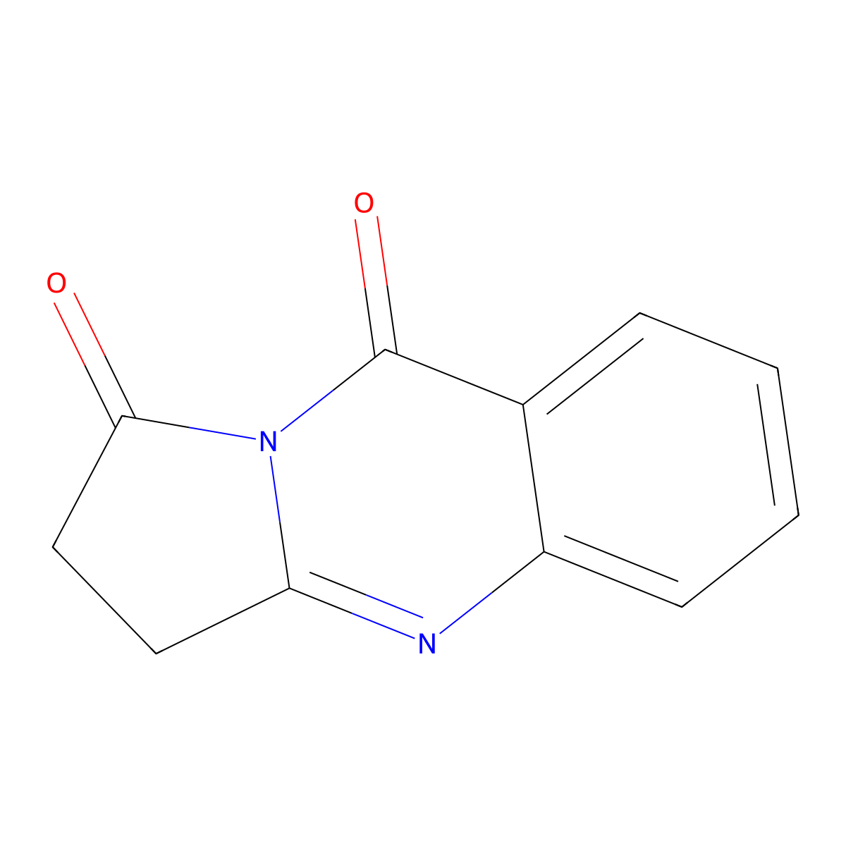 2,3-Dihydropyrrolo(2,1-b)quinazoline-1,9-dione molecular structure, CAS 68321-98-2