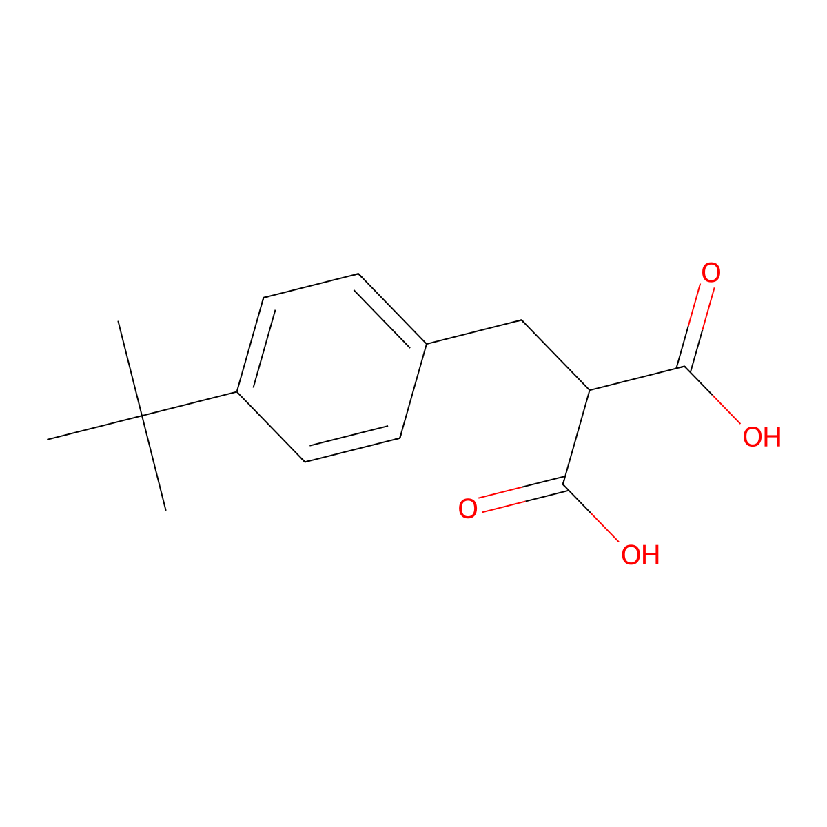 2-[(4-Tert-butylphenyl)methyl]propanedioic acid molecular structure, CAS 683215-55-6