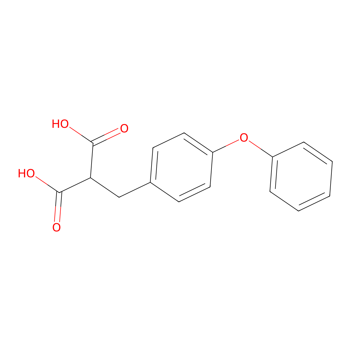 2-[(4-Phenoxyphenyl)methyl]propanedioic acid molecular structure, CAS 683216-96-8