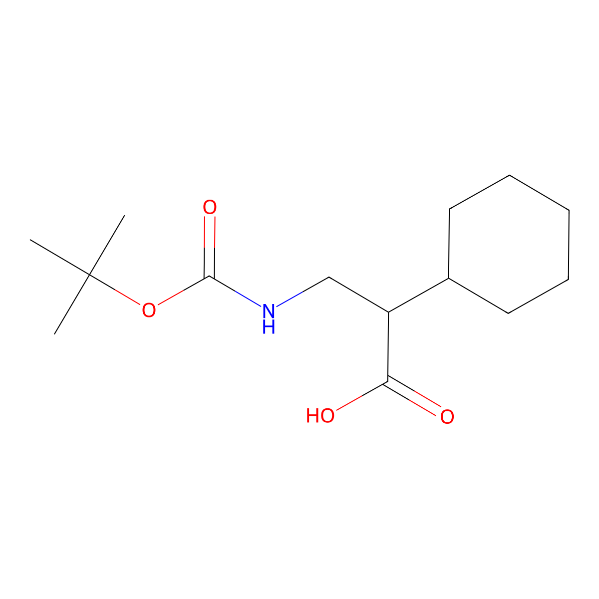 a-[(Boc-amino)methyl]cyclohexaneacetic acid molecular structure, CAS 683218-87-3