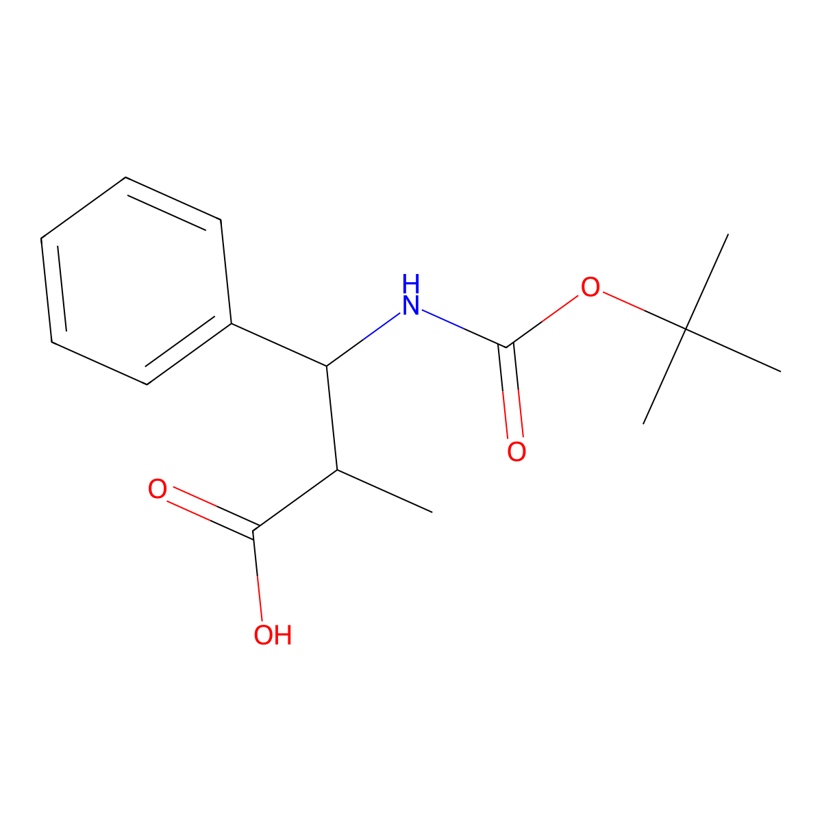 3-{[(Tert-butoxy)carbonyl]amino}-2-methyl-3-phenylpropanoic acid molecular structure, CAS 683219-04-7