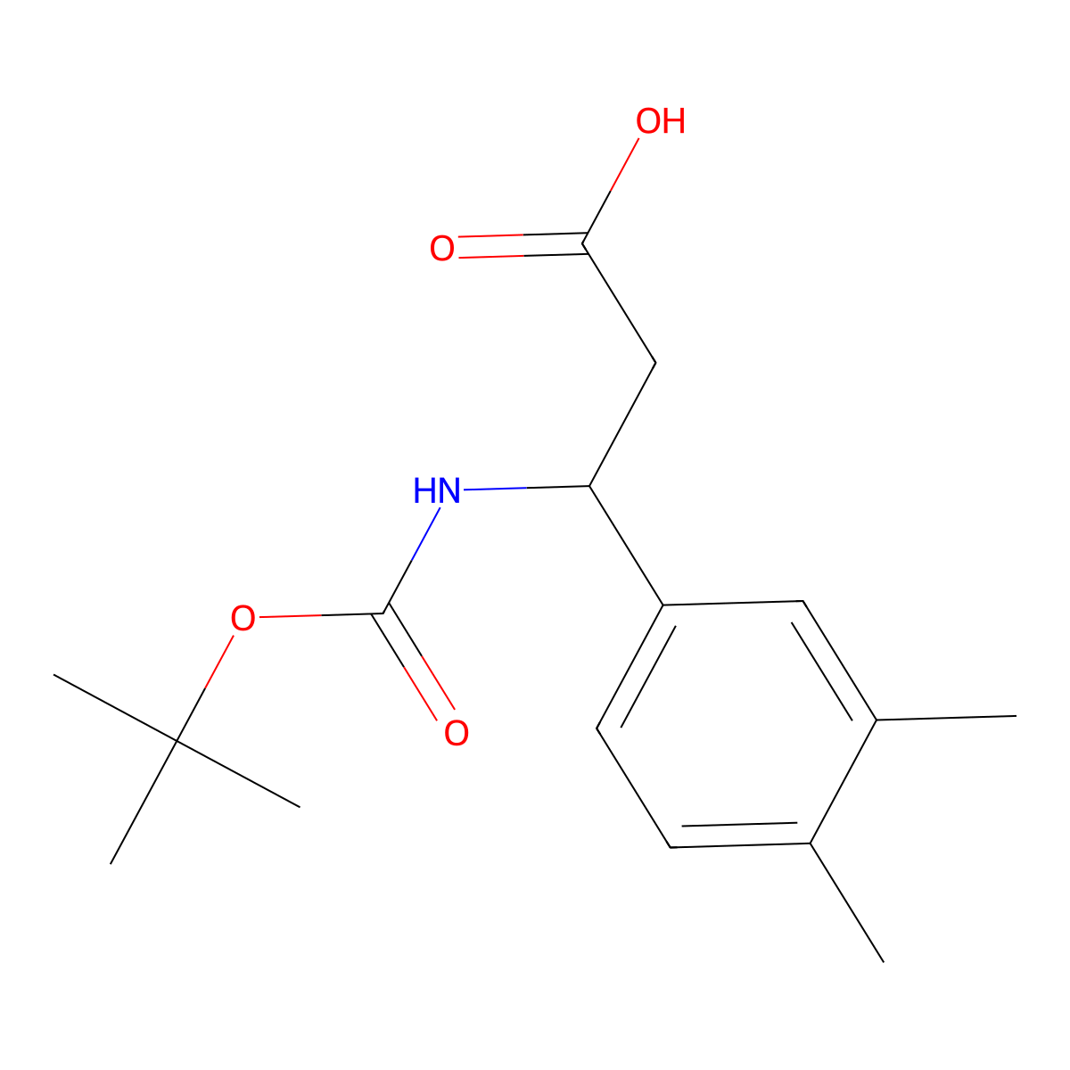 3-{[(Tert-butoxy)carbonyl]amino}-3-(3,4-dimethylphenyl)propanoicacid molecular structure, CAS 683219-44-5