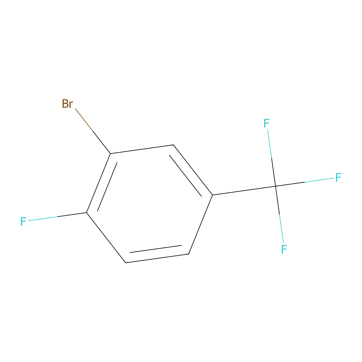 3-Bromo-4-fluorobenzotrifluoride molecular structure, CAS 68322-84-9