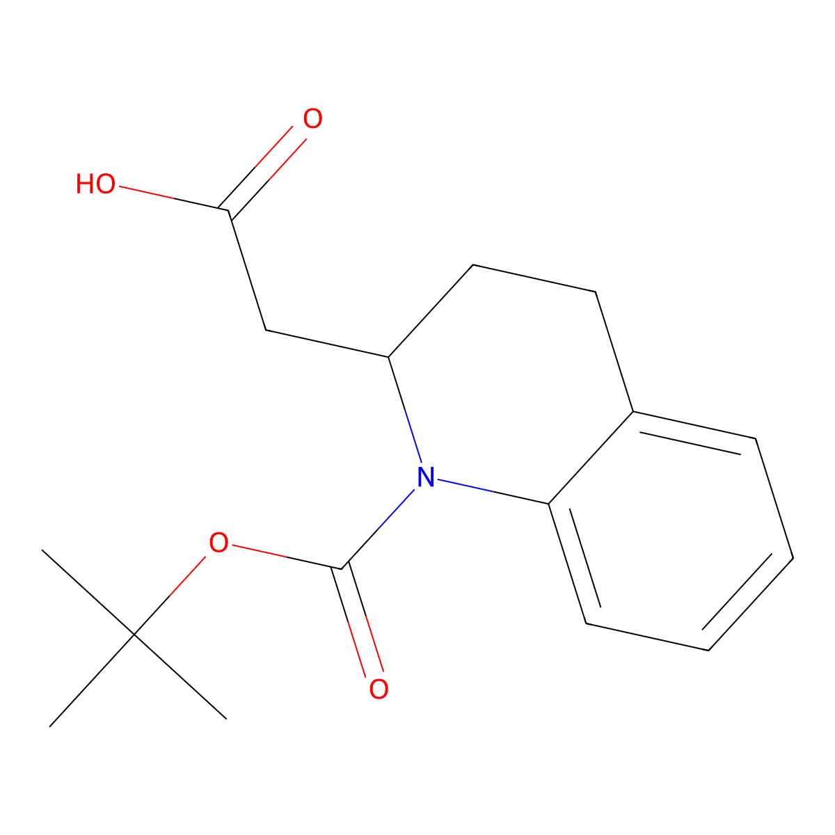 2-(1-[(Tert-butoxy)carbonyl]-1,2,3,4-tetrahydroquinolin-2-YL)acetic acid molecular structure, CAS 683220-35-1
