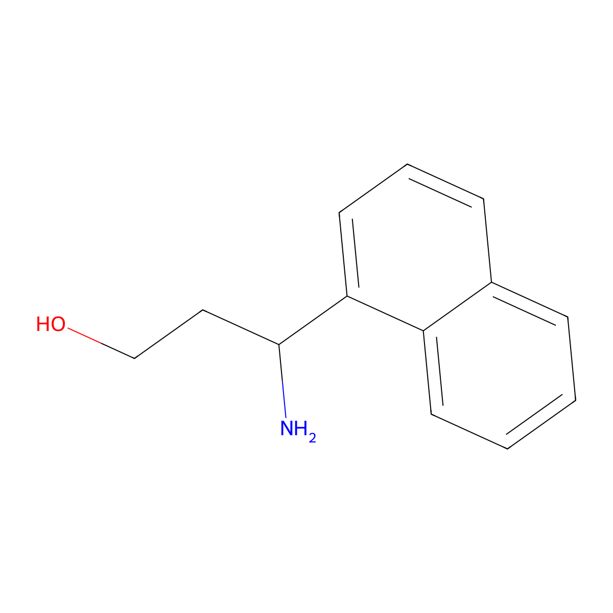 3-Amino-3-(naphthalen-1-yl)propan-1-ol molecular structure, CAS 683220-49-7