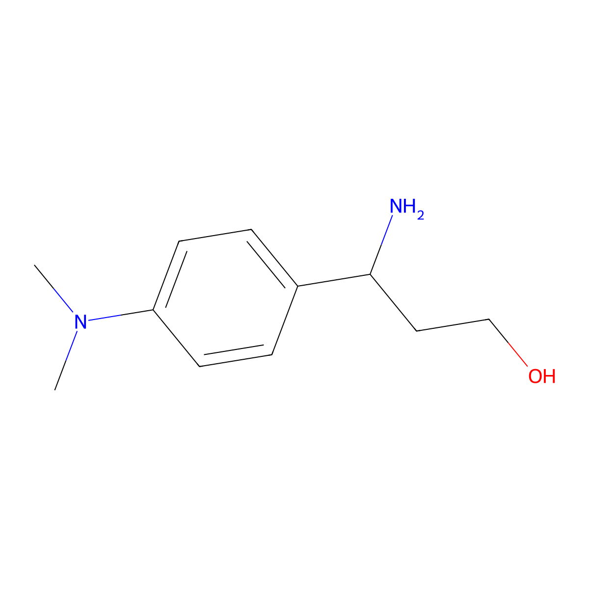 3-Amino-3-[4-(dimethylamino)phenyl]propan-1-OL molecular structure, CAS 683220-86-2