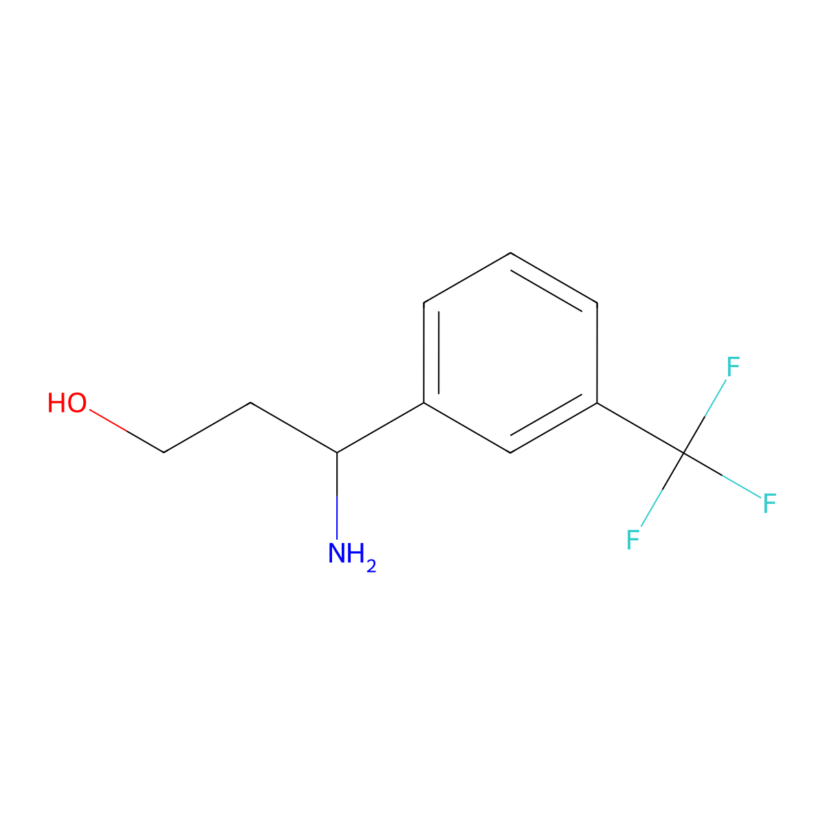 3-Amino-3-(3-(trifluoromethyl)phenyl)propan-1-ol molecular structure, CAS 683221-00-3