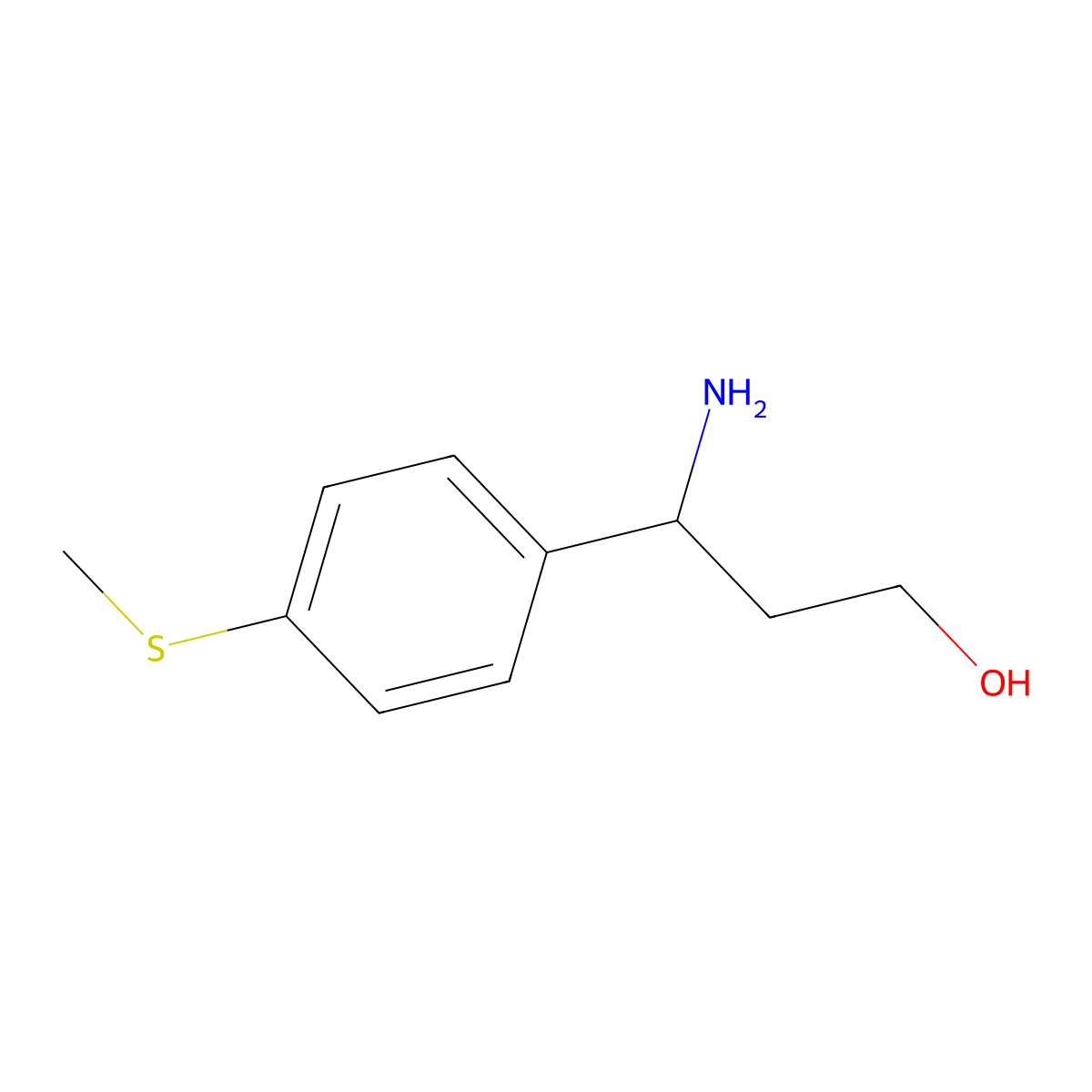 3-Amino-3-[4-(methylsulfanyl)phenyl]-1-propanol molecular structure, CAS 683221-02-5
