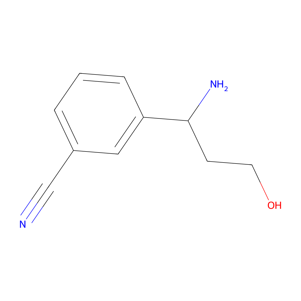 3-(1-Amino-3-hydroxypropyl)benzonitrile molecular structure, CAS 683221-04-7