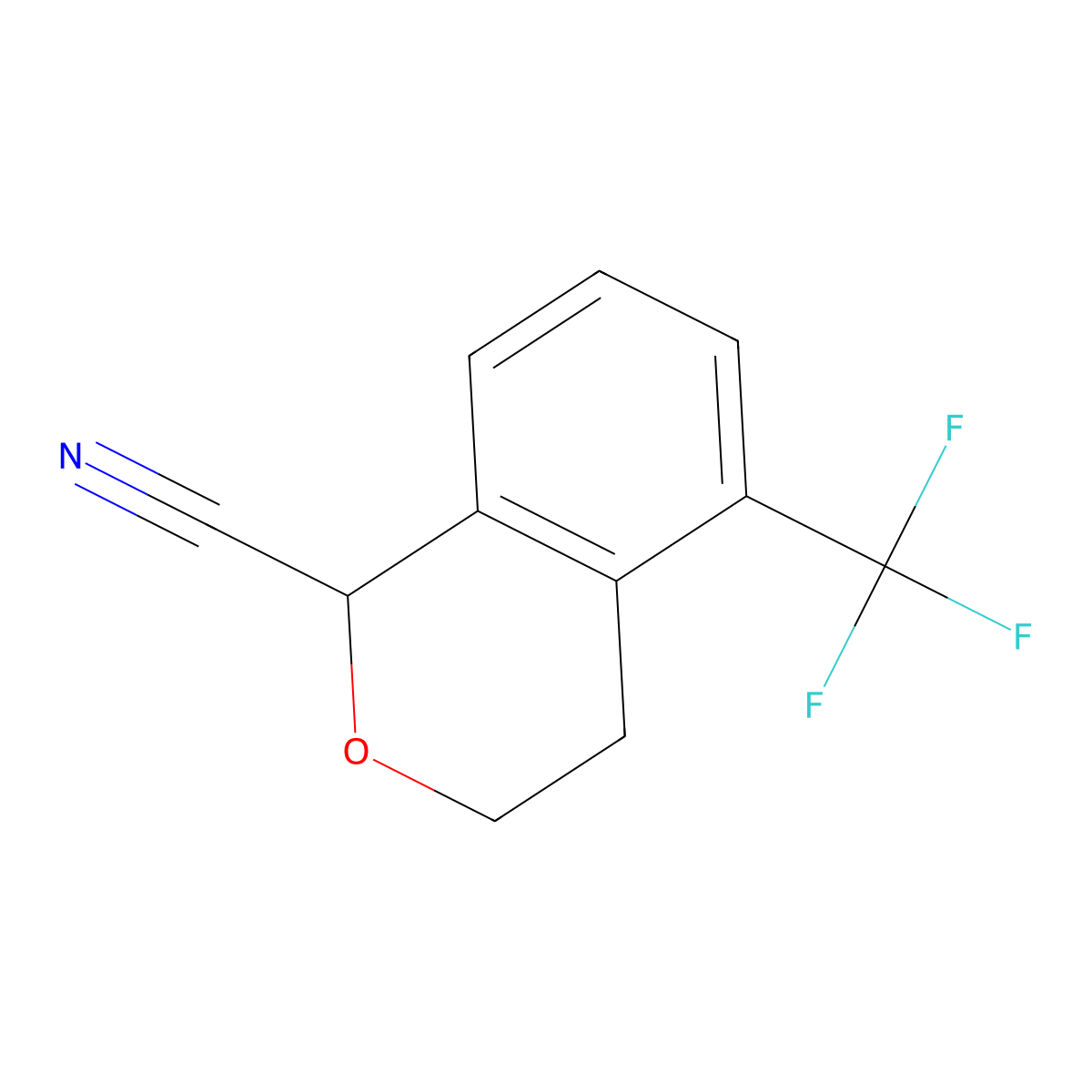 5-(Trifluoromethyl)isochroman-1-carbonitrile molecular structure, CAS 683222-25-5