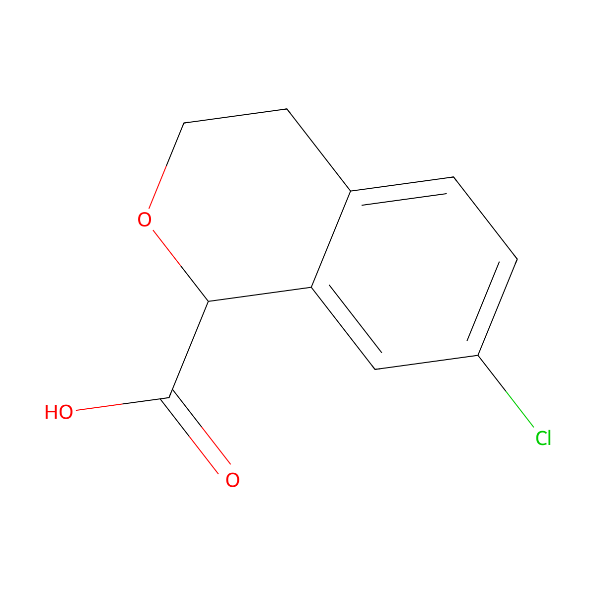7-Chloro-3,4-dihydro-1H-2-benzopyran-1-carboxylic acid molecular structure, CAS 683222-27-7