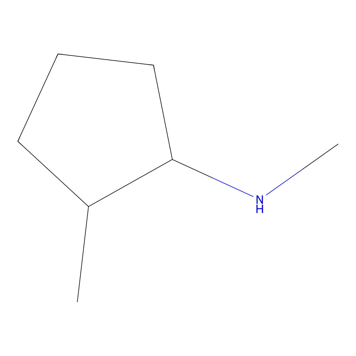 N,2-dimethylcyclopentan-1-amine molecular structure, CAS 683222-31-3