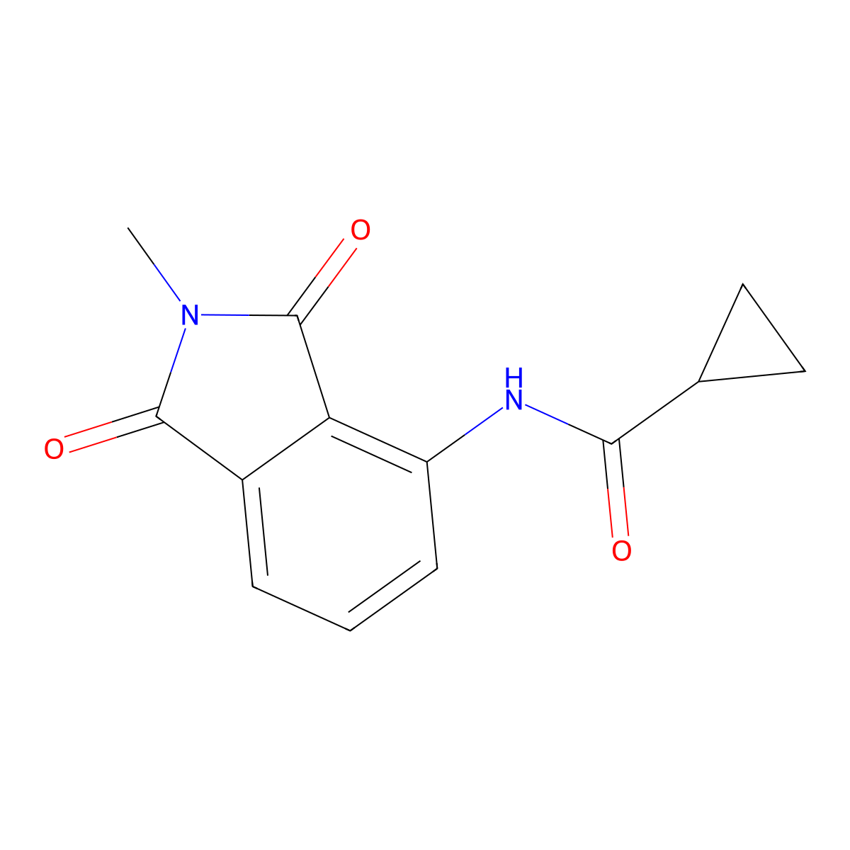 N-(2-methyl-1,3-dioxo-2,3-dihydro-1H-isoindol-4-yl)cyclopropanecarboxamide molecular structure, CAS 683231-61-0