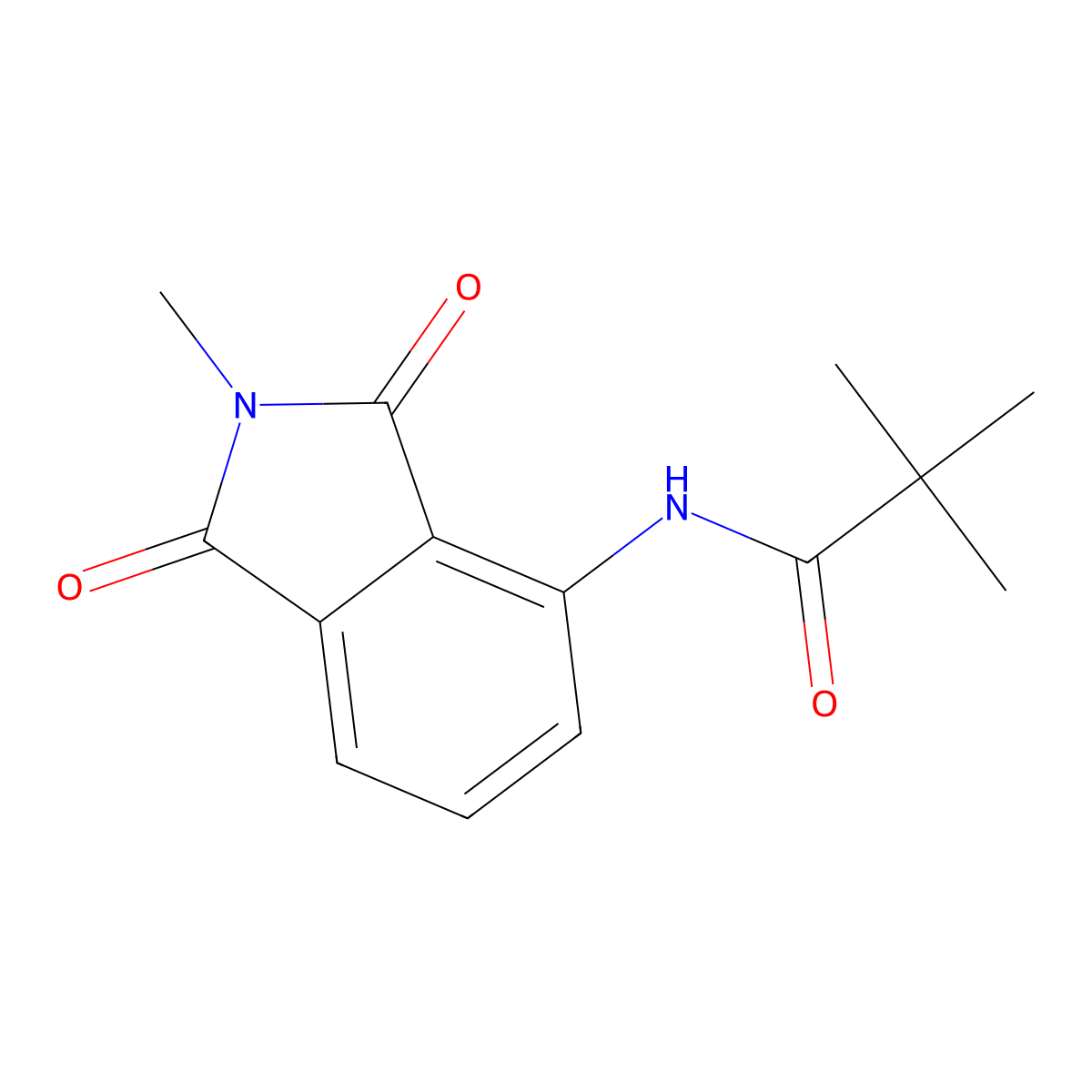 N-(2-methyl-1,3-dioxoisoindolin-4-yl)pivalamide molecular structure, CAS 683231-63-2
