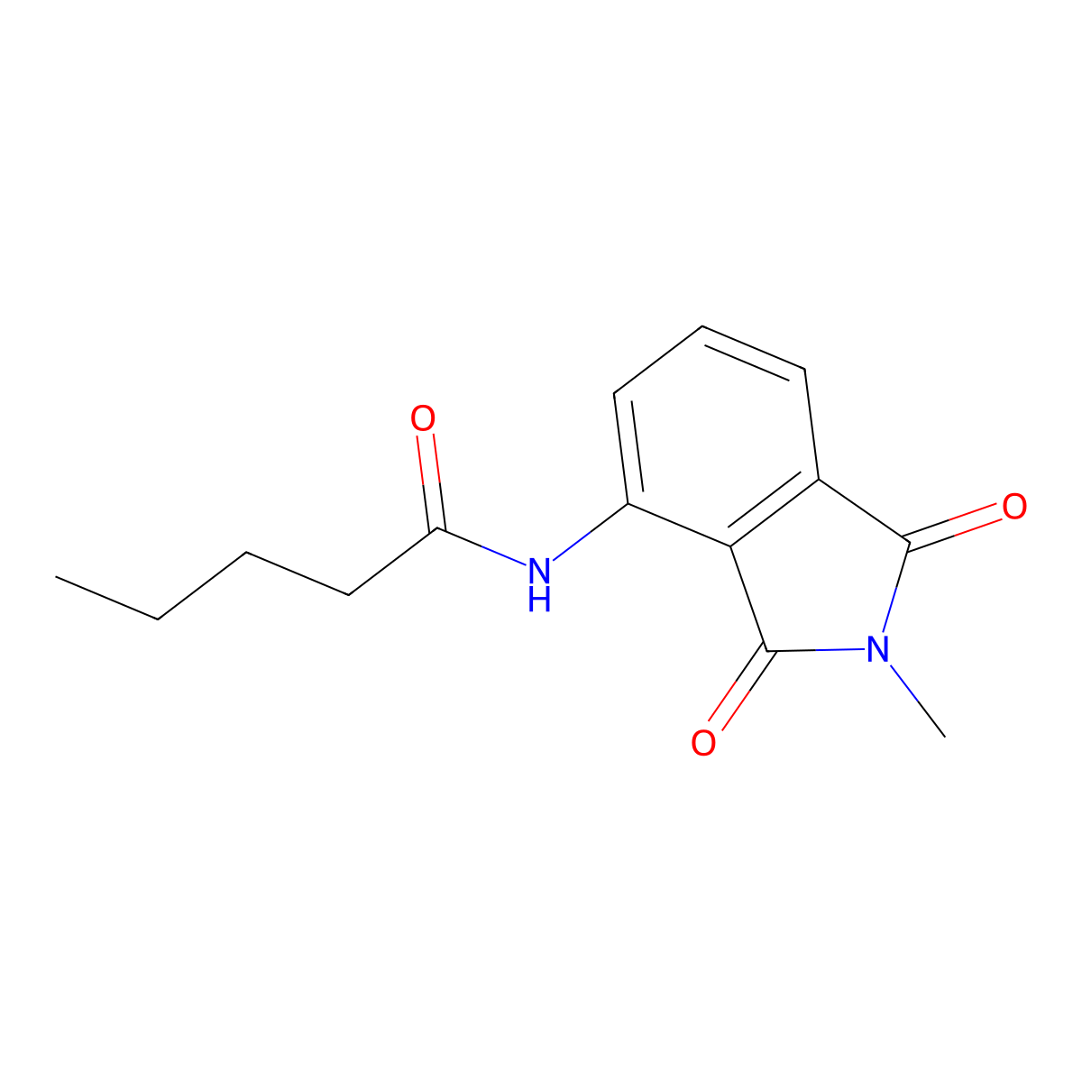 N-(2-methyl-1,3-dioxoisoindolin-4-yl)pentanamide molecular structure, CAS 683231-64-3