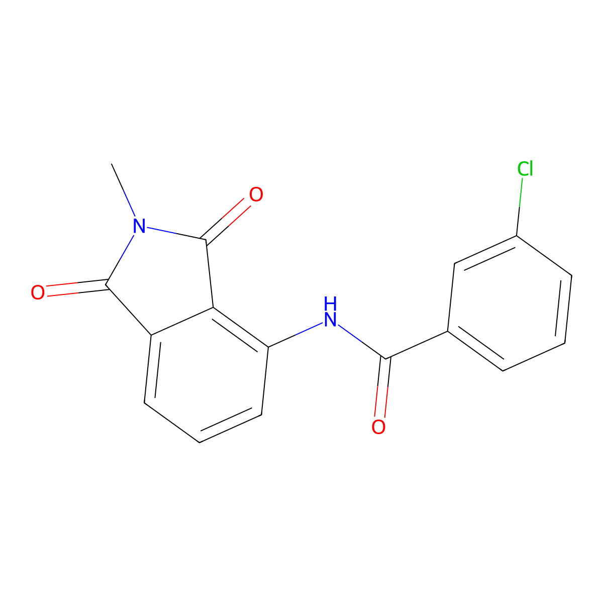 3-chloro-N-(2-methyl-1,3-dioxo-2,3-dihydro-1H-isoindol-4-yl)benzamide molecular structure, CAS 683231-69-8