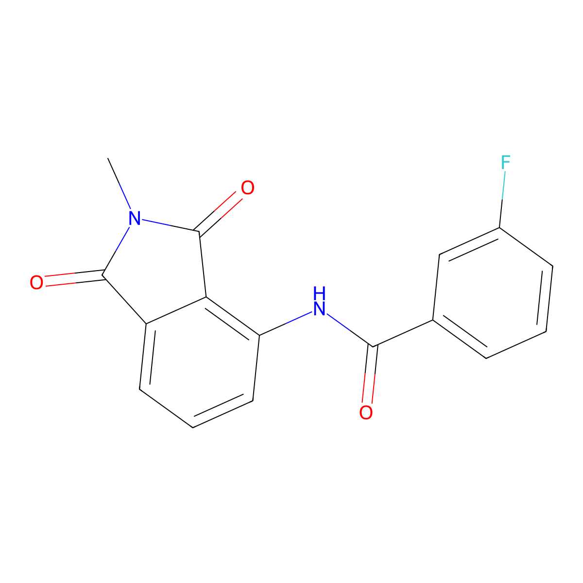 3-fluoro-N-(2-methyl-1,3-dioxoisoindolin-4-yl)benzamide molecular structure, CAS 683231-77-8