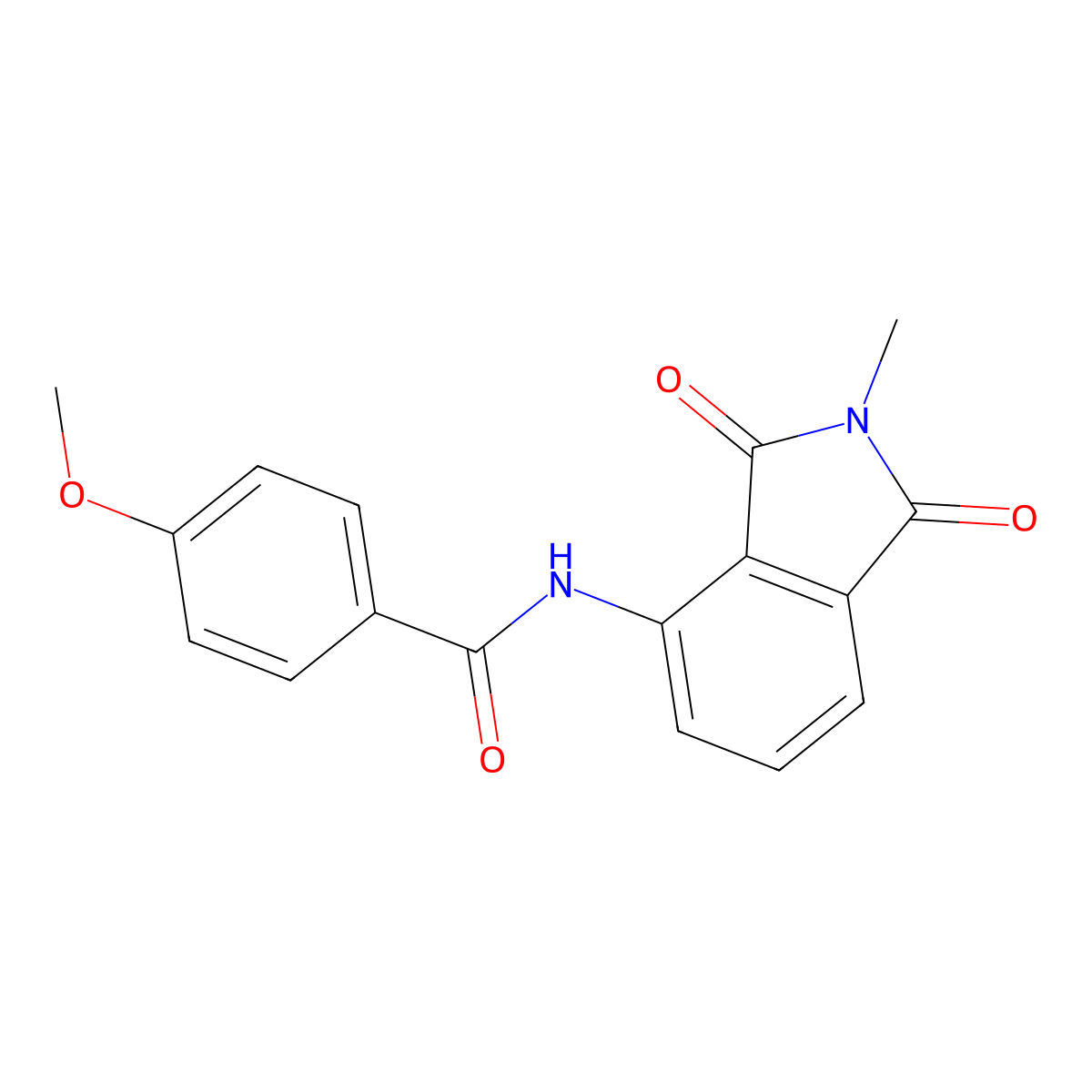 4-methoxy-N-(2-methyl-1,3-dioxoisoindolin-4-yl)benzamide molecular structure, CAS 683231-82-5