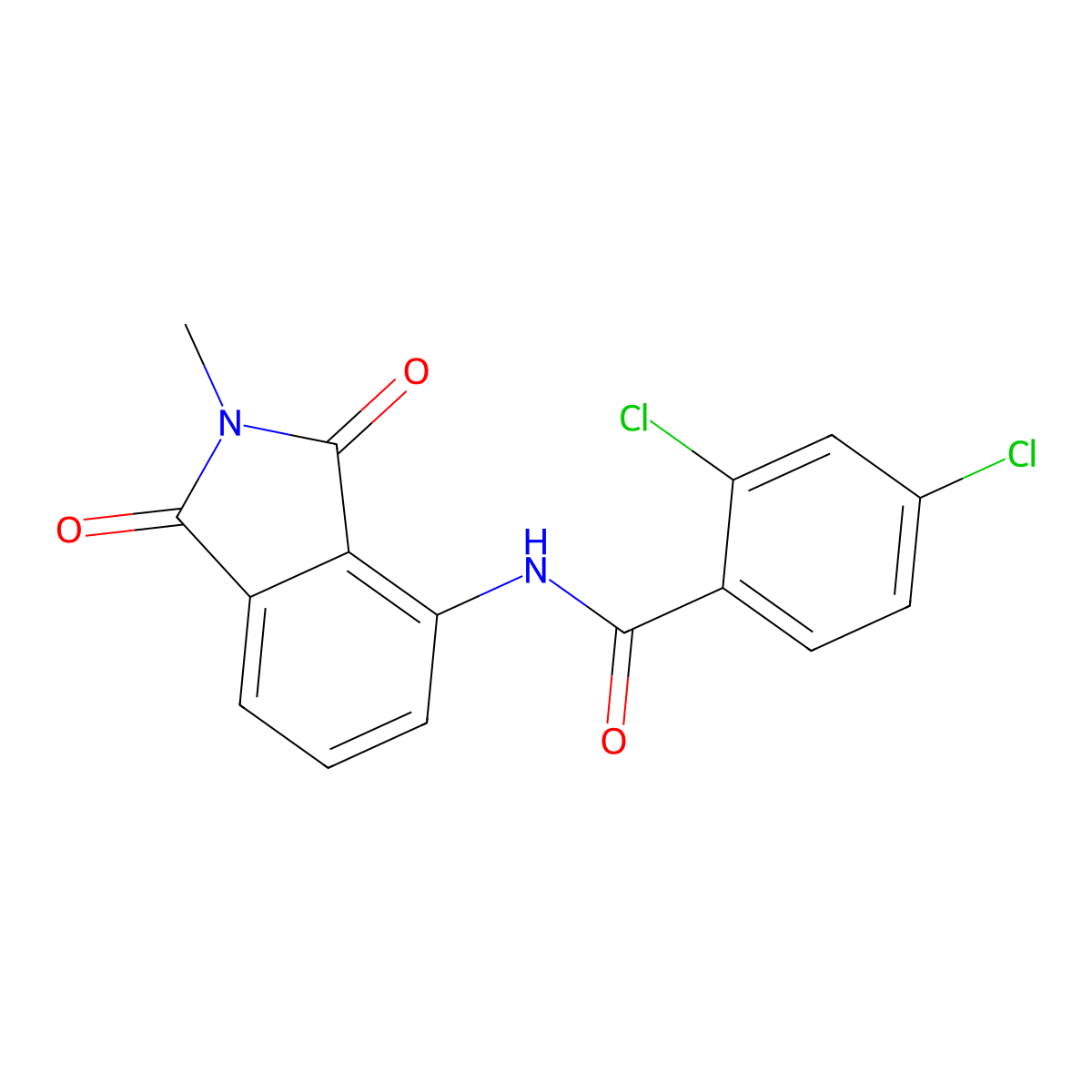 2,4-dichloro-N-(2-methyl-1,3-dioxoisoindol-4-yl)benzamide molecular structure, CAS 683231-86-9