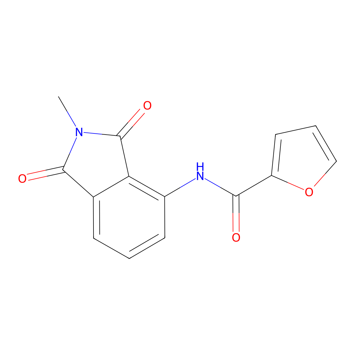N-(2-methyl-1,3-dioxoisoindolin-4-yl)furan-2-carboxamide molecular structure, CAS 683232-04-4