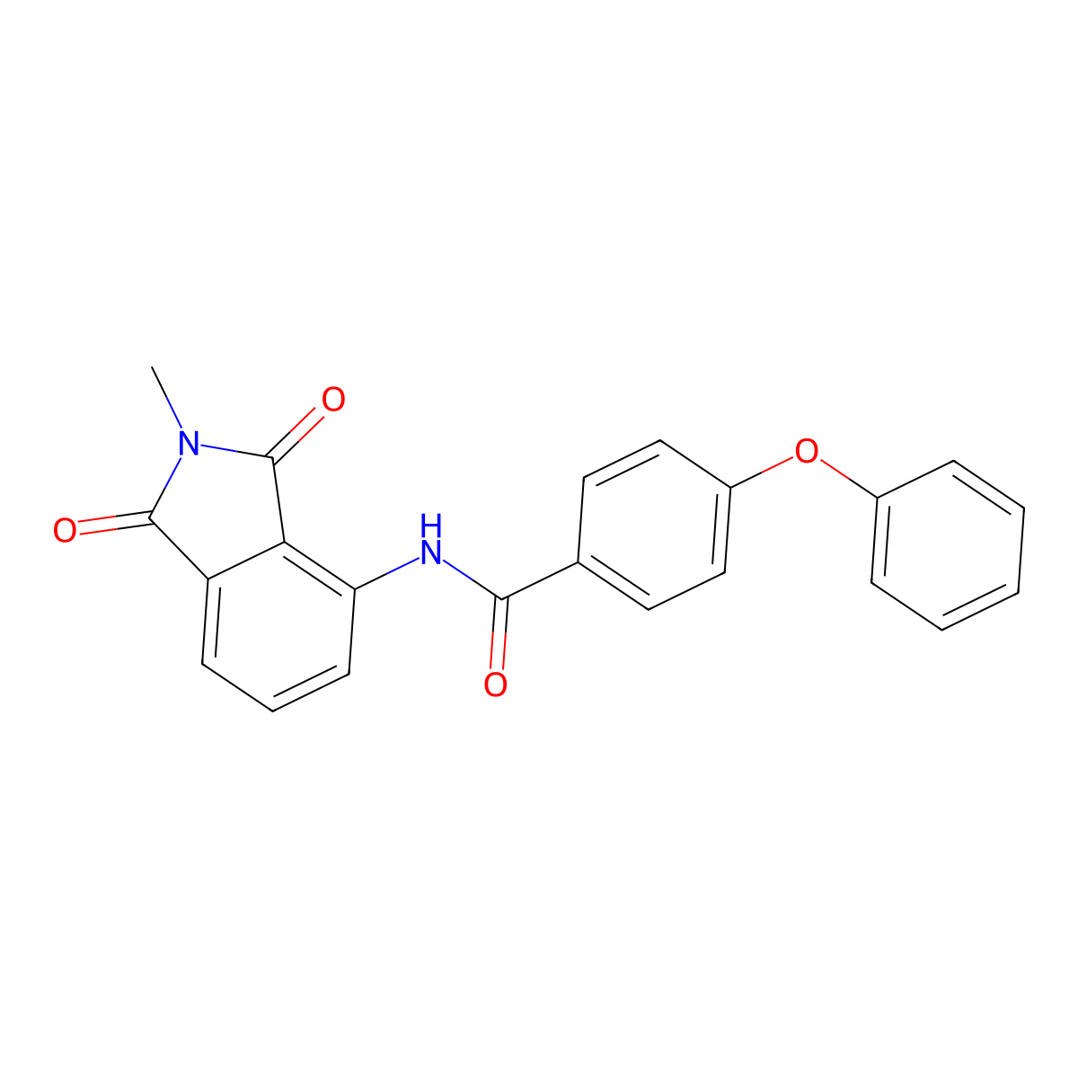 N-(2-methyl-1,3-dioxoisoindolin-4-yl)-4-phenoxybenzamide molecular structure, CAS 683232-05-5