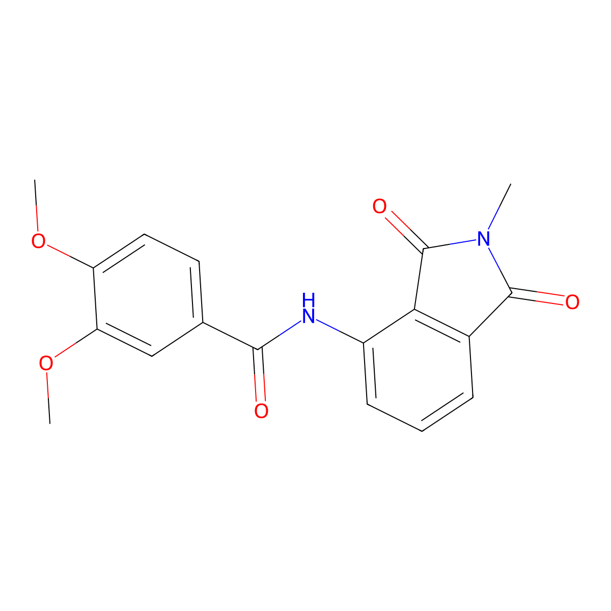 3,4-dimethoxy-N-(2-methyl-1,3-dioxoisoindolin-4-yl)benzamide molecular structure, CAS 683232-08-8