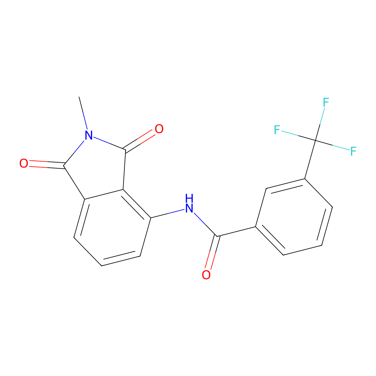 N-(2-methyl-1,3-dioxoisoindolin-4-yl)-3-(trifluoromethyl)benzamide molecular structure, CAS 683232-17-9