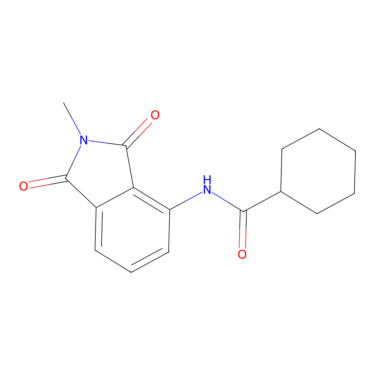 N-(2-methyl-1,3-dioxoisoindolin-4-yl)cyclohexanecarboxamide molecular structure, CAS 683232-20-4