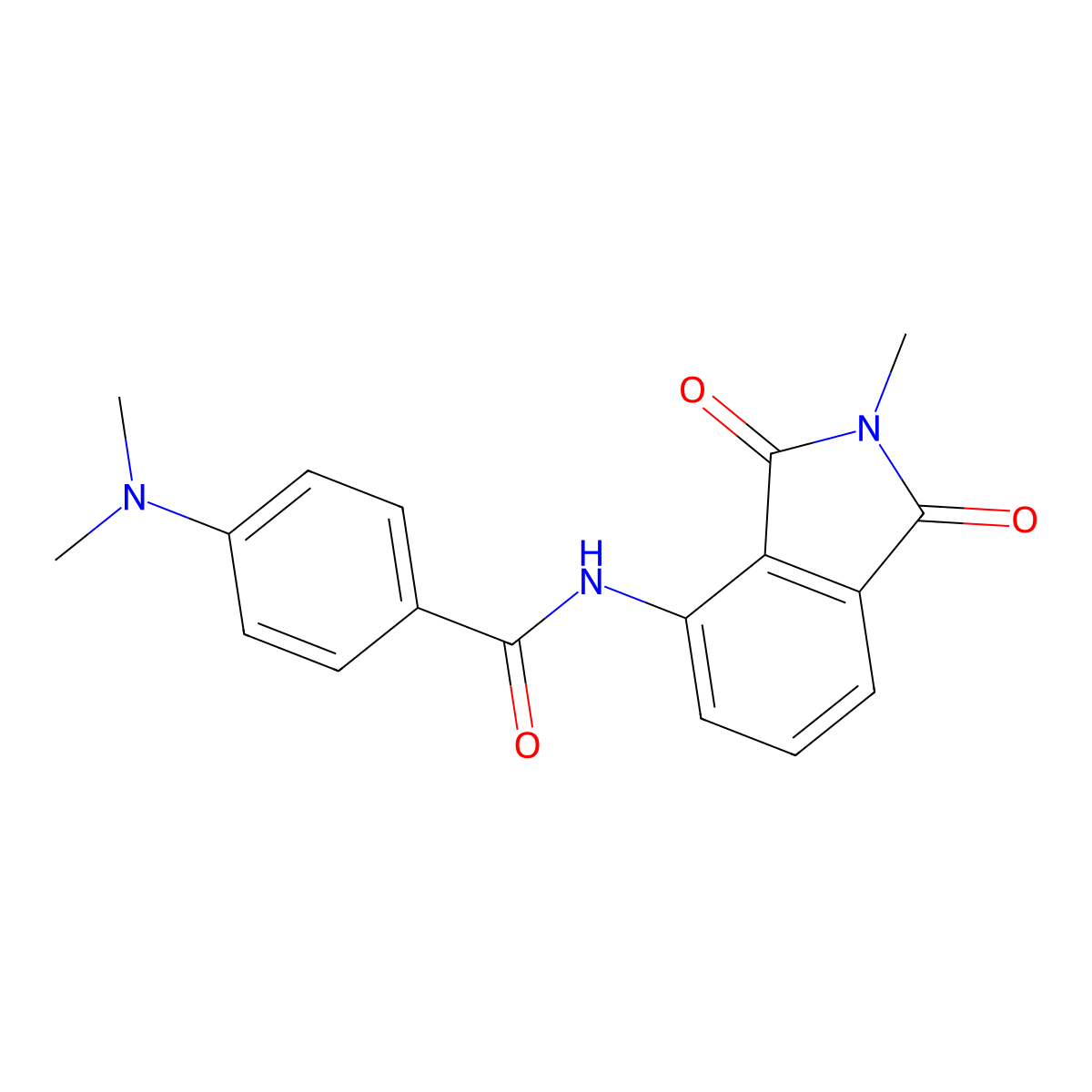 4-(dimethylamino)-N-(2-methyl-1,3-dioxoisoindolin-4-yl)benzamide molecular structure, CAS 683232-31-7