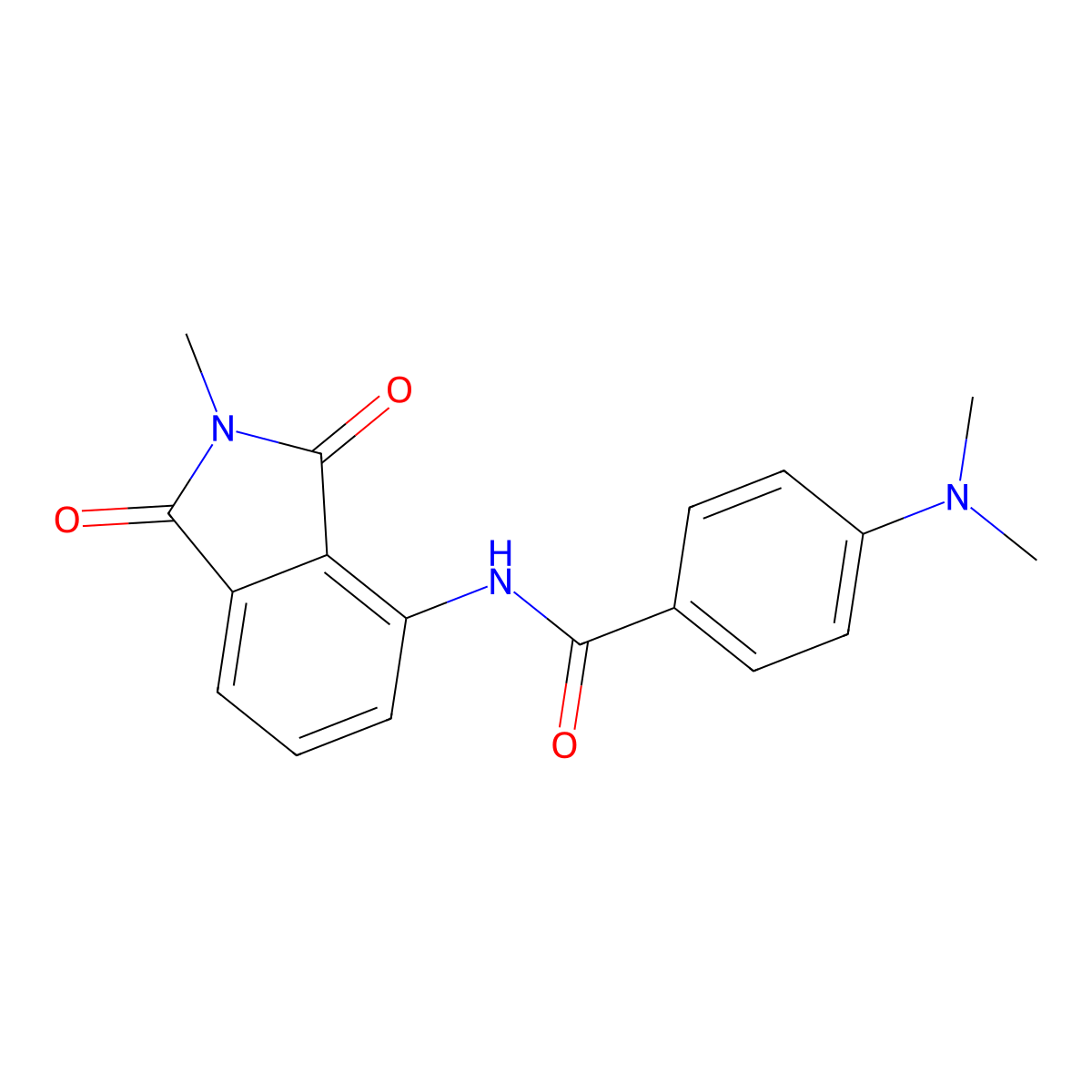 4-(dimethylamino)-N-(2-methyl-1,3-dioxoisoindolin-4-yl)benzamide molecular structure, CAS 683232-31-7