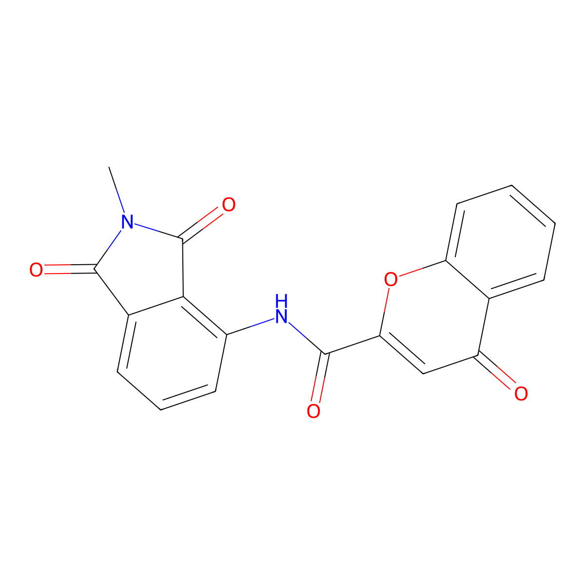 N-(2-methyl-1,3-dioxoisoindolin-4-yl)-4-oxo-4H-chromene-2-carboxamide molecular structure, CAS 683232-35-1