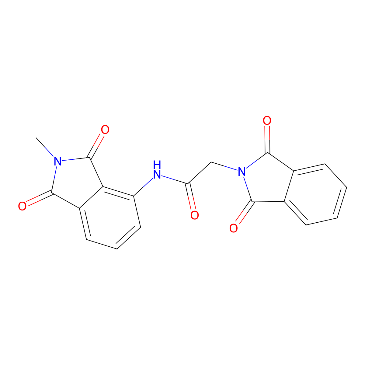 2-(1,3-dioxoisoindolin-2-yl)-N-(2-methyl-1,3-dioxoisoindolin-4-yl)acetamide molecular structure, CAS 683232-37-3