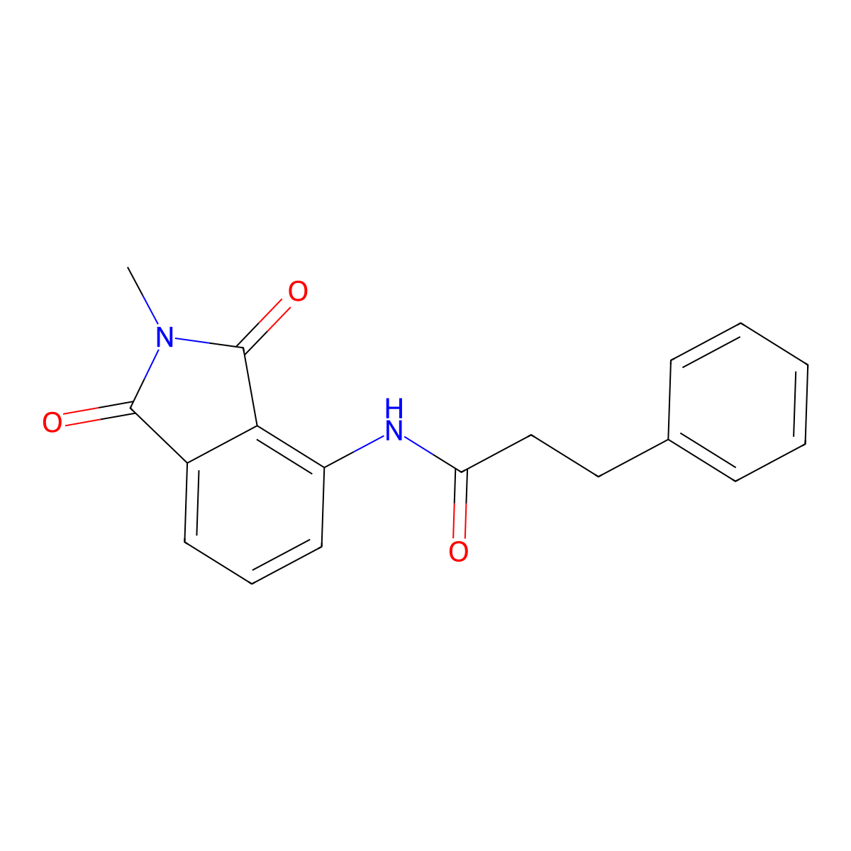 N-(2-methyl-1,3-dioxoisoindol-4-yl)-3-phenylpropanamide molecular structure, CAS 683232-38-4