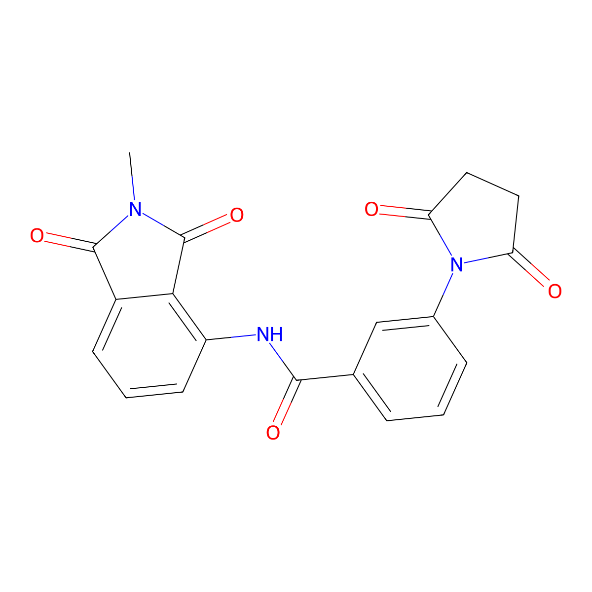 3-(2,5-dioxopyrrolidin-1-yl)-N-(2-methyl-1,3-dioxoisoindol-4-yl)benzamide molecular structure, CAS 683232-43-1