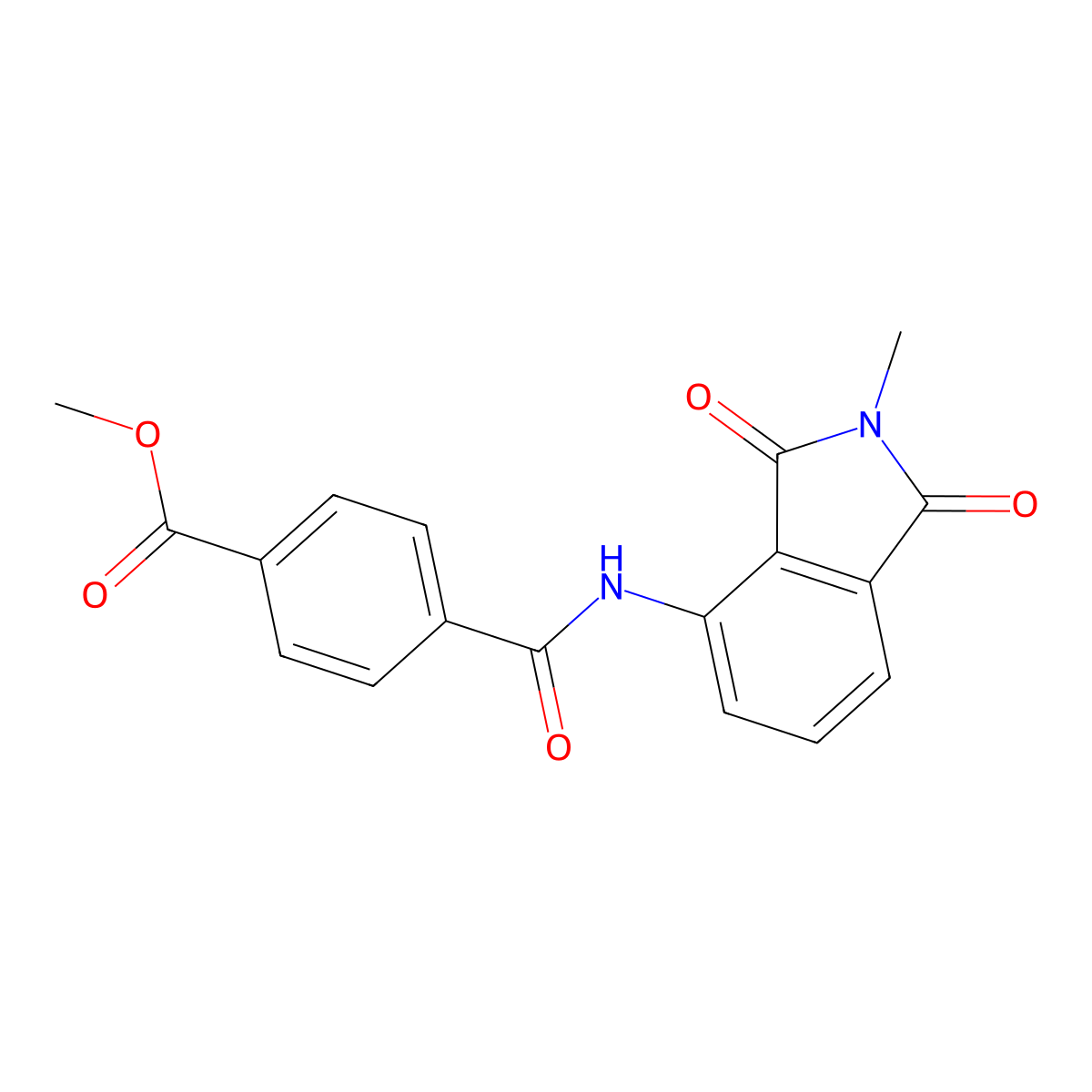 Methyl 4-((2-methyl-1,3-dioxoisoindolin-4-yl)carbamoyl)benzoate molecular structure, CAS 683232-45-3