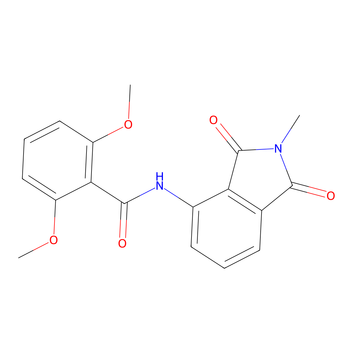 2,6-dimethoxy-N-(2-methyl-1,3-dioxoisoindol-4-yl)benzamide molecular structure, CAS 683232-47-5