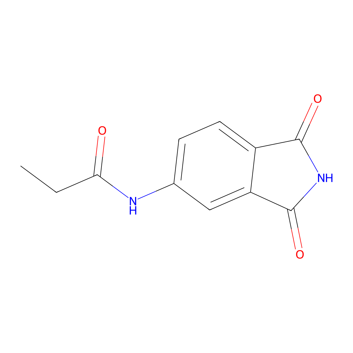 N-(1,3-Dioxoisoindolin-5-yl)propionamide molecular structure, CAS 683232-73-7