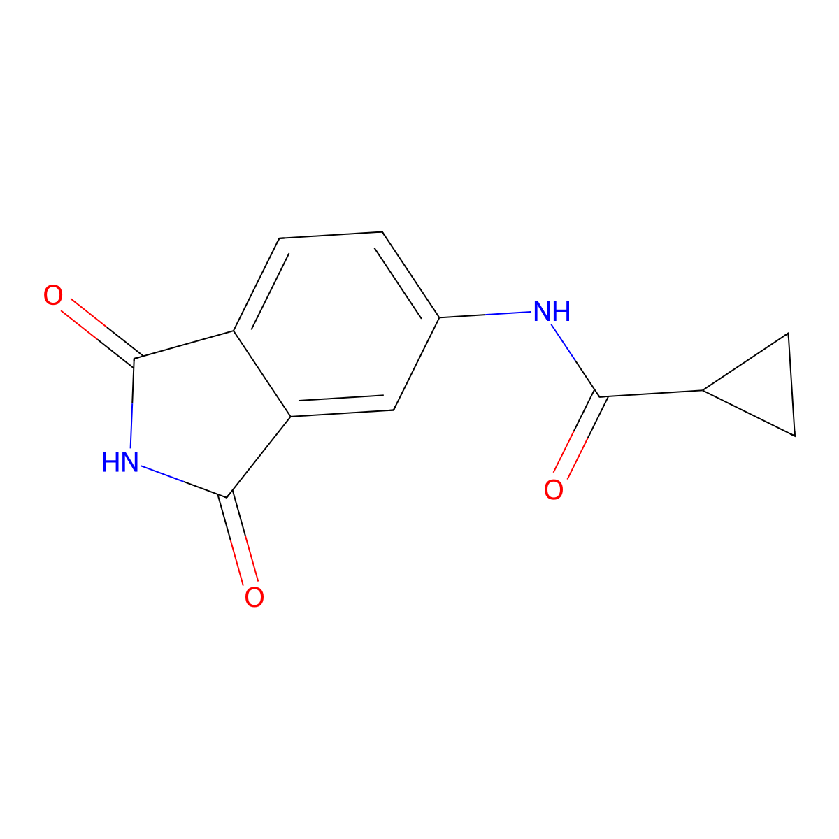 N-(1,3-dioxoisoindolin-5-yl)cyclopropanecarboxamide molecular structure, CAS 683232-74-8