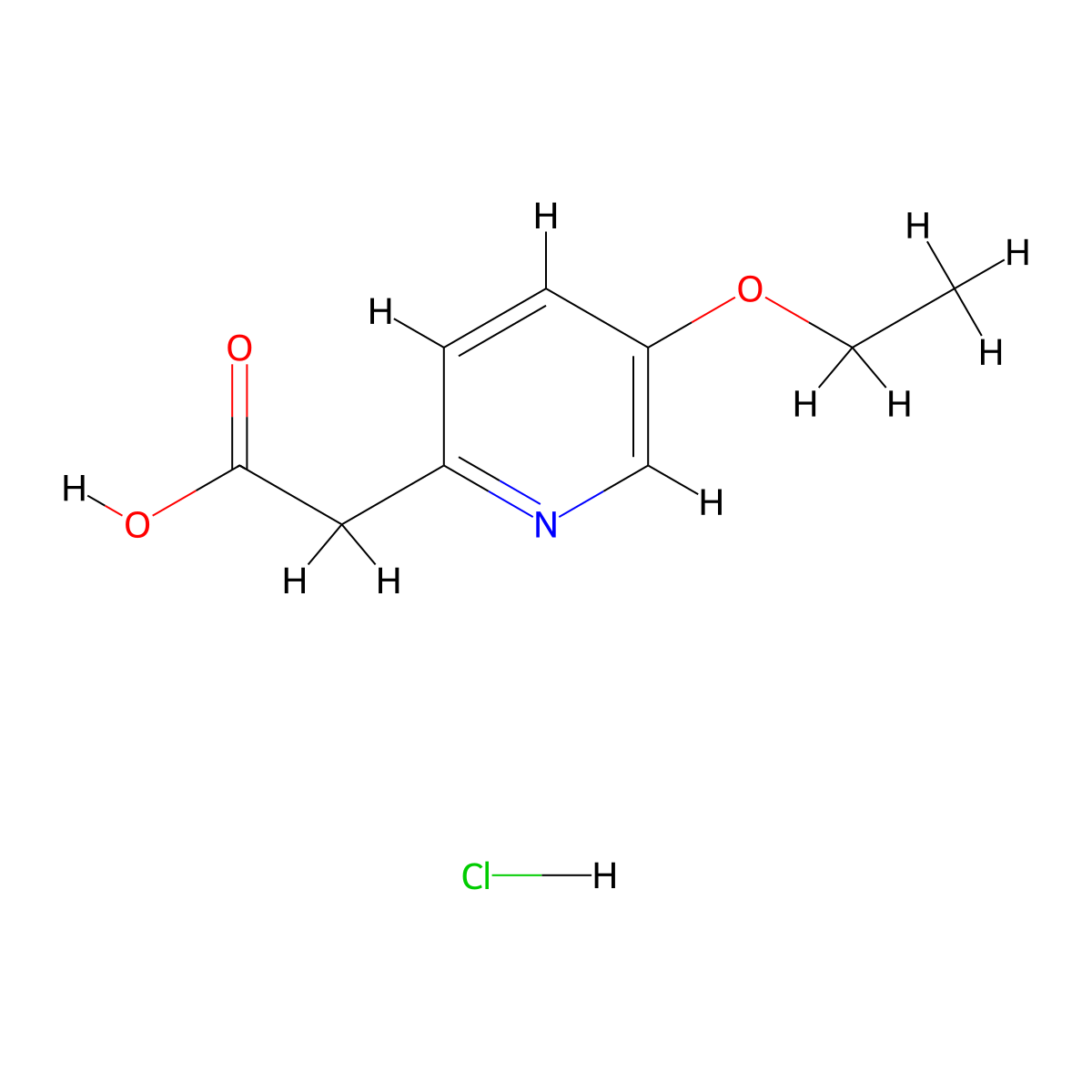 2-(5-Ethoxypyridin-2-yl)acetic acid hydrochloride molecular structure, CAS 683233-83-2