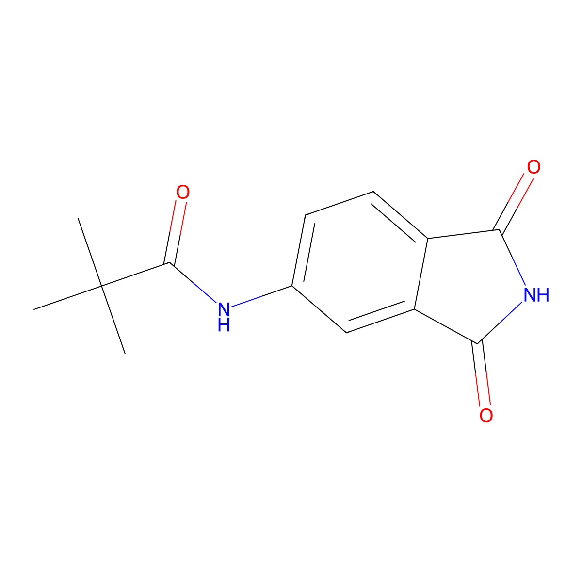 N-(1,3-dioxo-2,3-dihydro-1H-isoindol-5-yl)-2,2-dimethylpropanamide molecular structure, CAS 683235-04-3