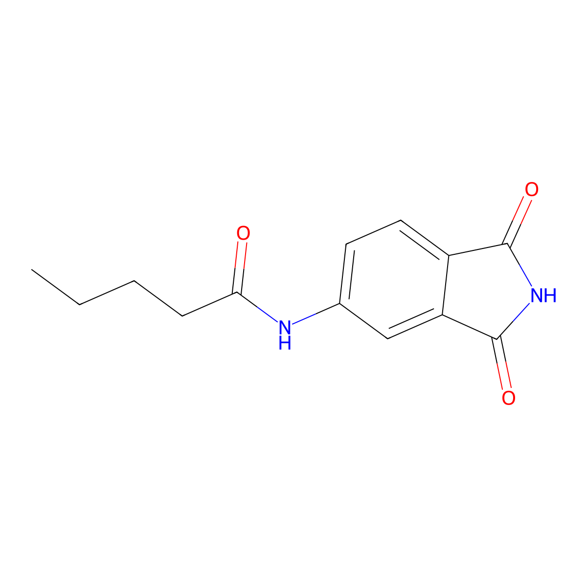 N-(1,3-dioxo-2,3-dihydro-1H-isoindol-5-yl)pentanamide molecular structure, CAS 683235-05-4