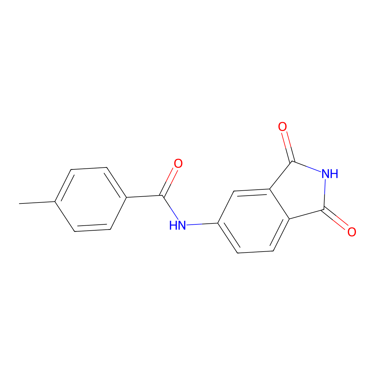 N-(1,3-dioxoisoindol-5-yl)-4-methylbenzamide molecular structure, CAS 683235-06-5