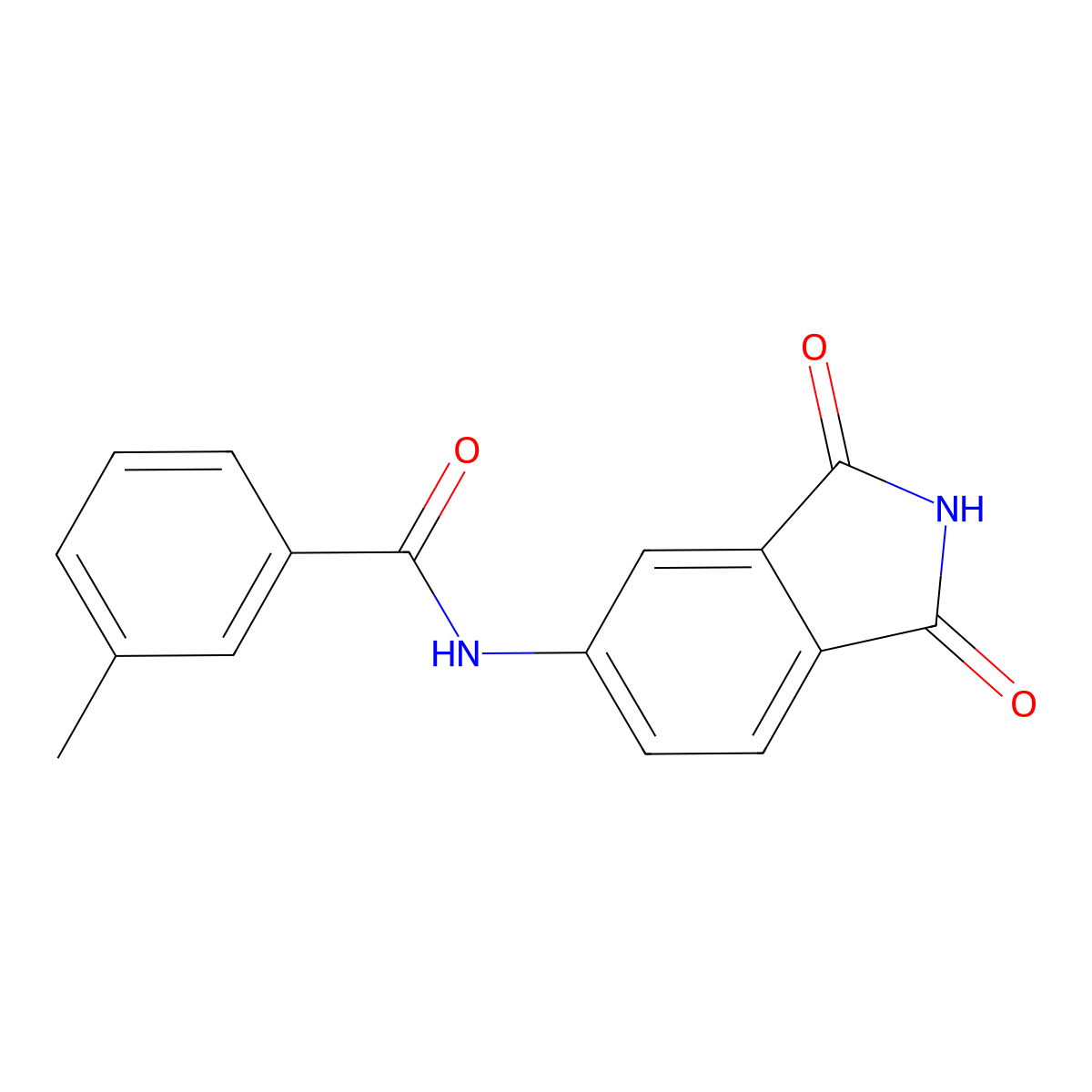 N-(1,3-dioxoisoindol-5-yl)-3-methylbenzamide molecular structure, CAS 683235-07-6