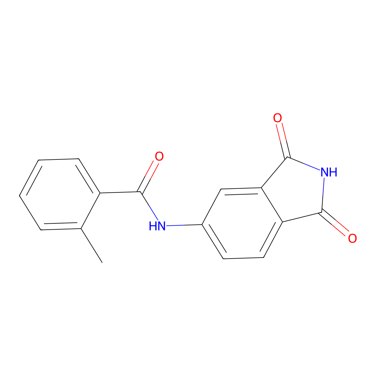 N-(1,3-dioxoisoindolin-5-yl)-2-methylbenzamide molecular structure, CAS 683235-08-7