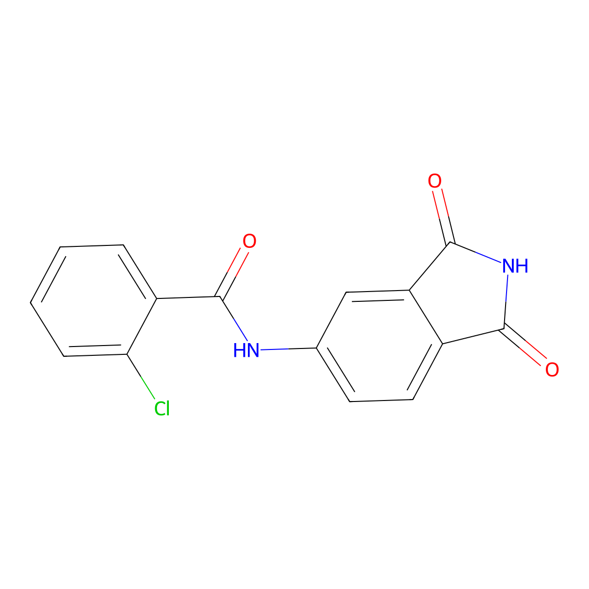 2-chloro-N-(1,3-dioxoisoindol-5-yl)benzamide molecular structure, CAS 683235-09-8