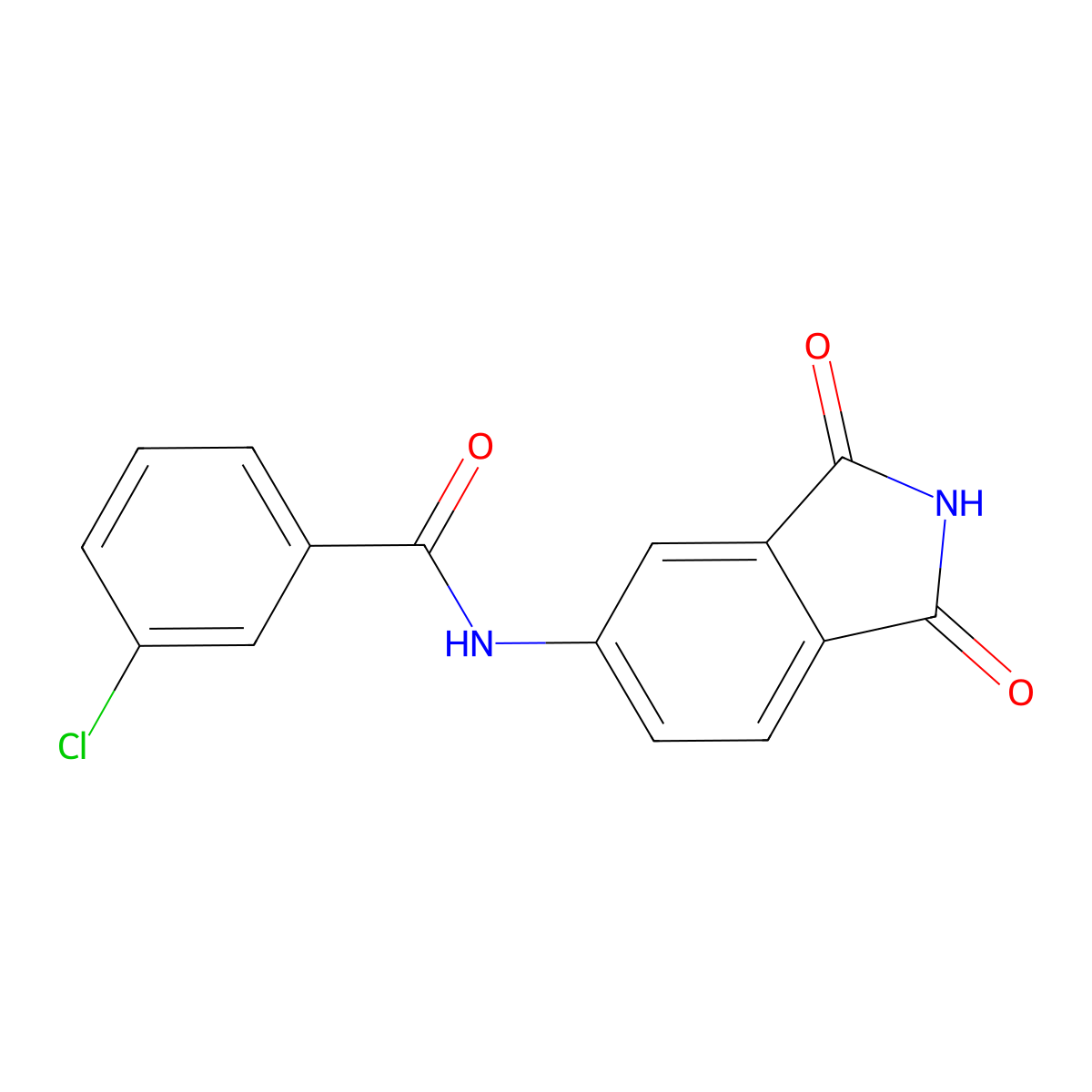3-chloro-N-(1,3-dioxoisoindol-5-yl)benzamide molecular structure, CAS 683235-10-1