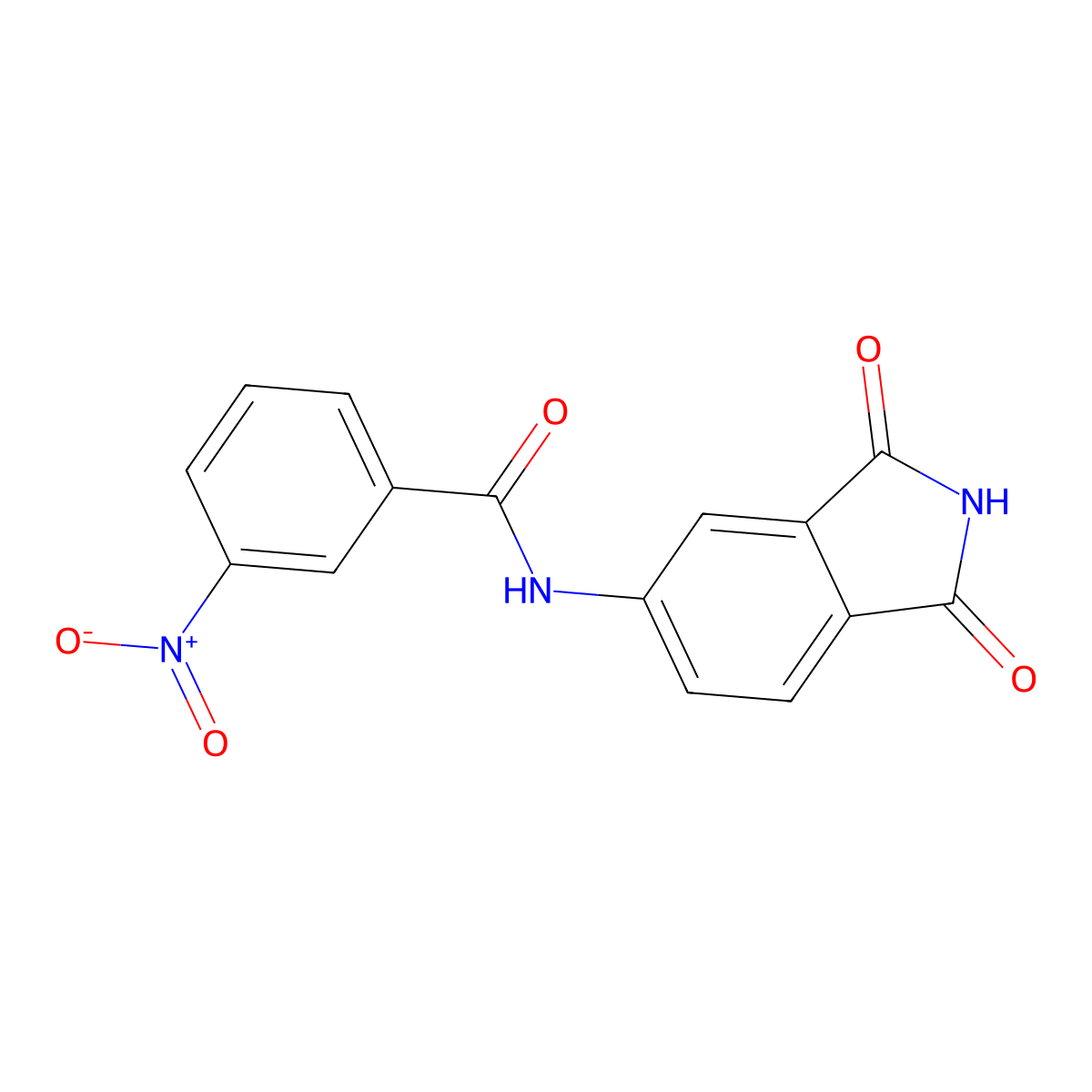 N-(1,3-dioxoisoindol-5-yl)-3-nitrobenzamide molecular structure, CAS 683235-11-2